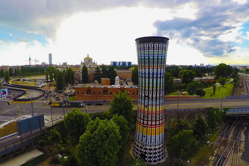 torre arcobaleno rainbow tower milan expo 2015 designboom