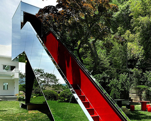 yoon space designs mirrored gallery for korean potter jung gli-young