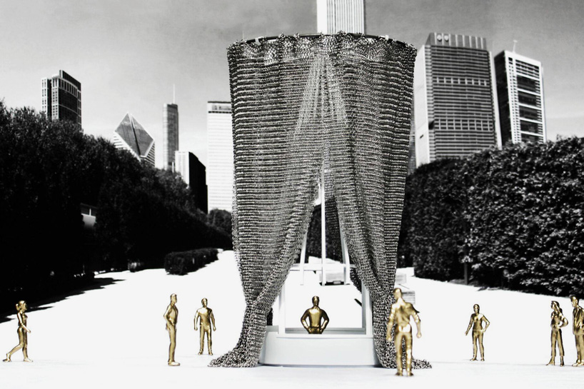 chicago architecture biennial lakefront kiosk competition ultramoderne chicago horizon pavilion designboom