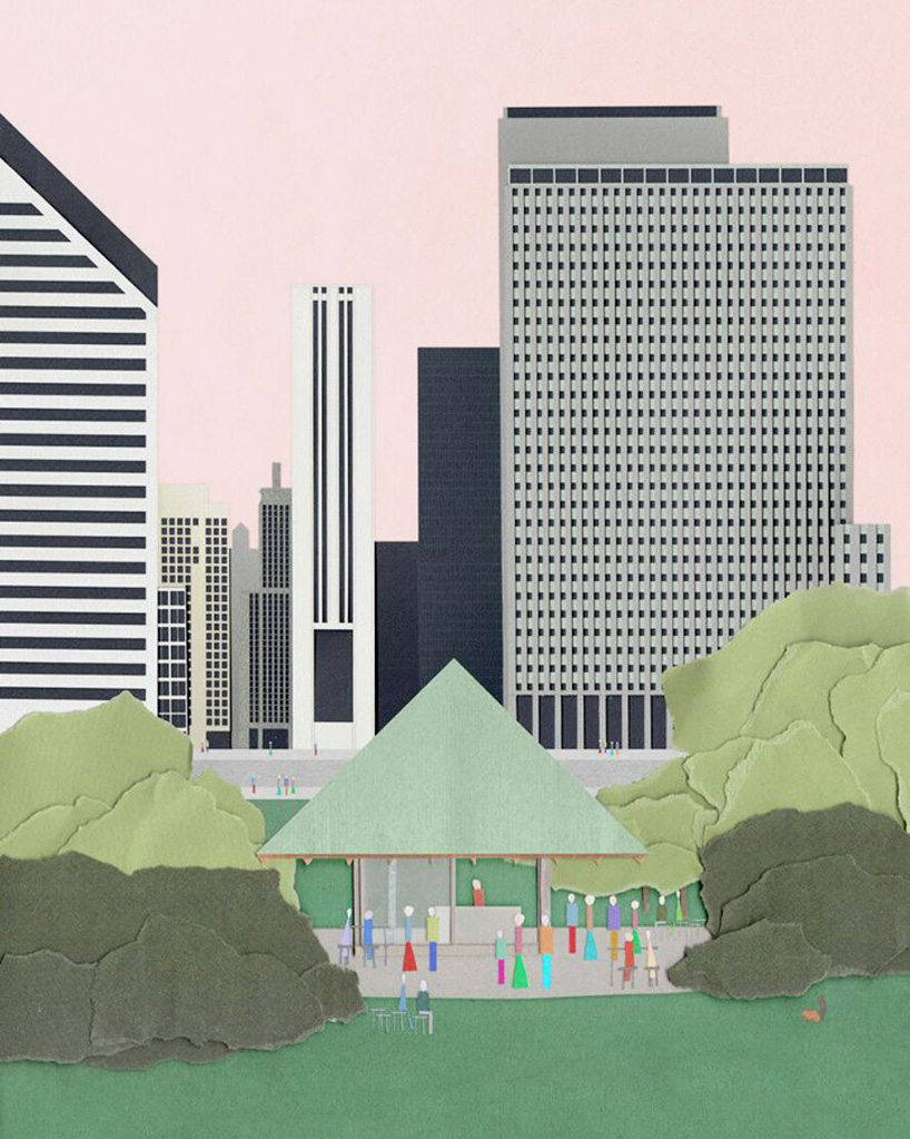 chicago architecture biennial lakefront kiosk competition ultramoderne chicago horizon pavilion designboom