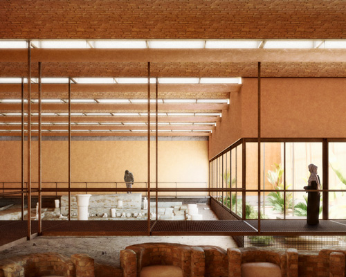 kéré architecture to protect sudanese ruins with clay and stone shelter
