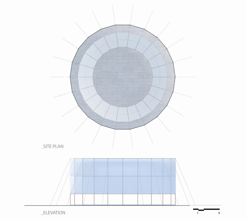guillaume mazars ambient light chicago architecture biennial lakefront kiosk proposal designboom