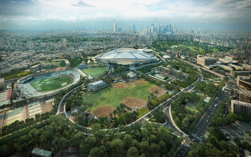 zaha hadid new national stadium tokyo 2020 presentation designboom
