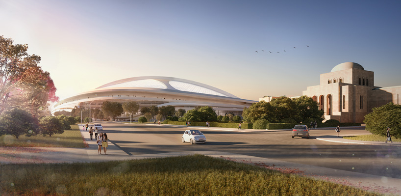 zaha hadid new national stadium tokyo 2020 presentation designboom