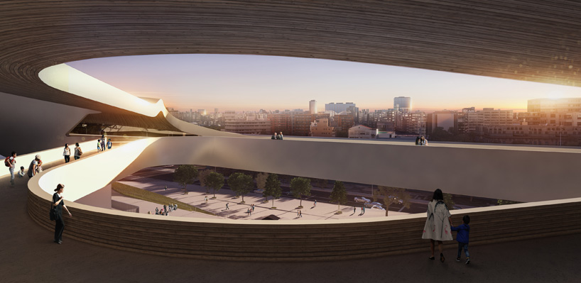 zaha hadid new national stadium tokyo 2020 presentation designboom
