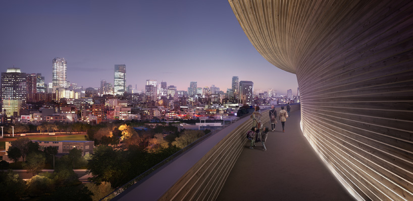 zaha hadid new national stadium tokyo 2020 presentation designboom