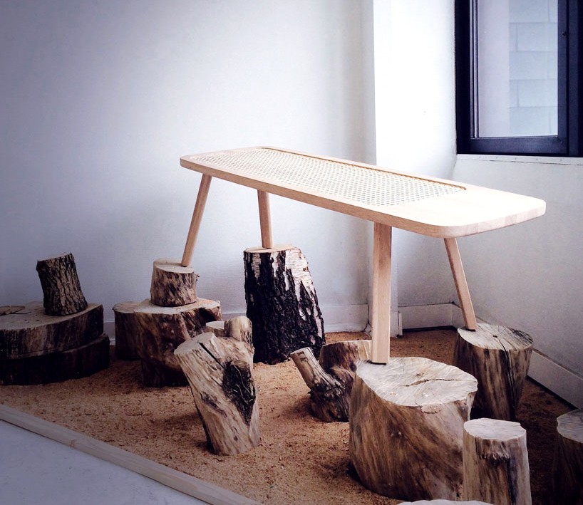 tim defleur embeds an ancestral technique into his contemporary oza bench