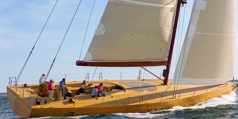 frank gehry designs his first wood-clad sailboat with 