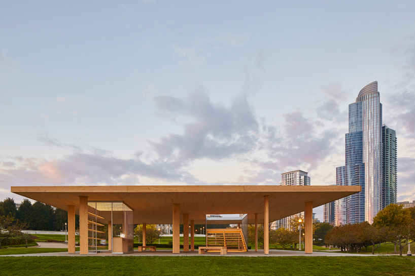lakefront kiosk chicago horizon ultramoderne chicago architecture biennial designboom