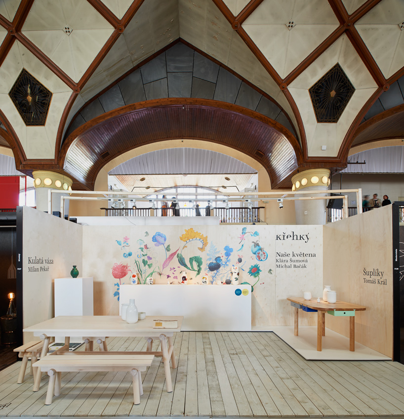 tomas kral krehky torii seats bench stool designblok 2015 designboom