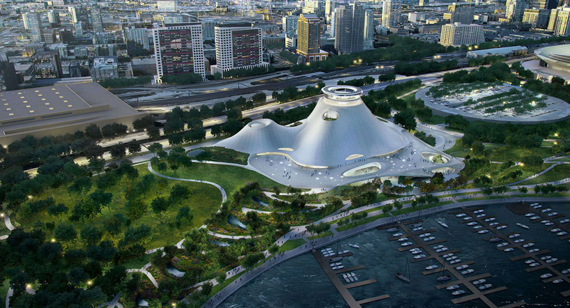 MAD architects george lucas museum of narrative art approved chicago designboom