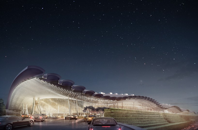rogers stirk harbour + partners beats foster and UNStudio to build taiwan airport terminal