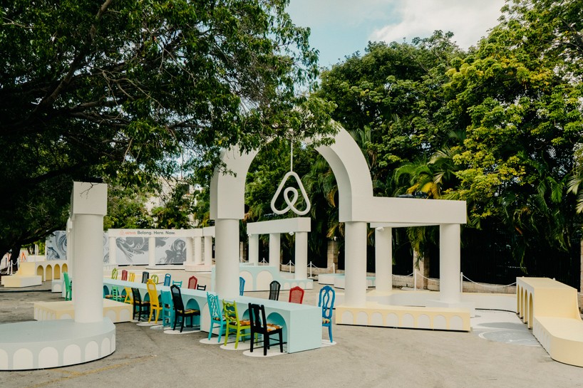 airbnb design miami belong. here. now. installation designboom
