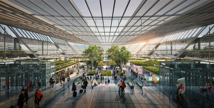 norman foster and partners taiwan taoyuan international airport terminal 3 competition designboom
