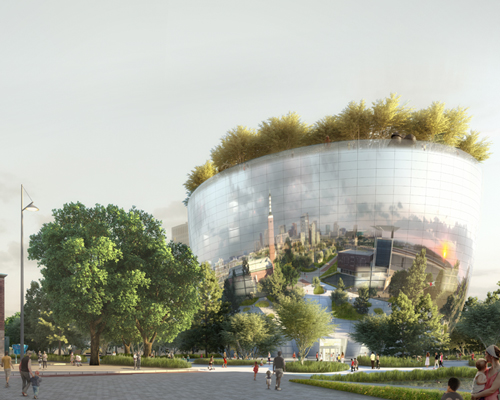 MVRDV's mirrored cylindrical art depot in rotterdam gets the go-ahead