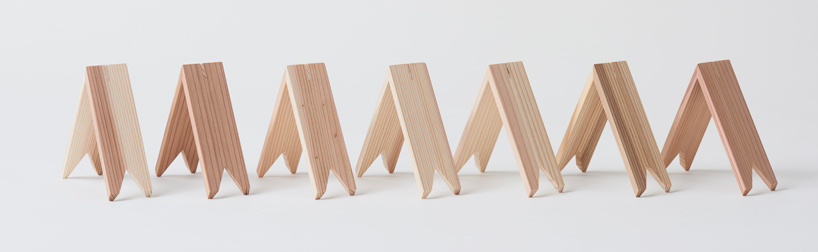 kengo kuma tsumiki pavilion tokyo design week triangle-shaped wooden blocks designboom
