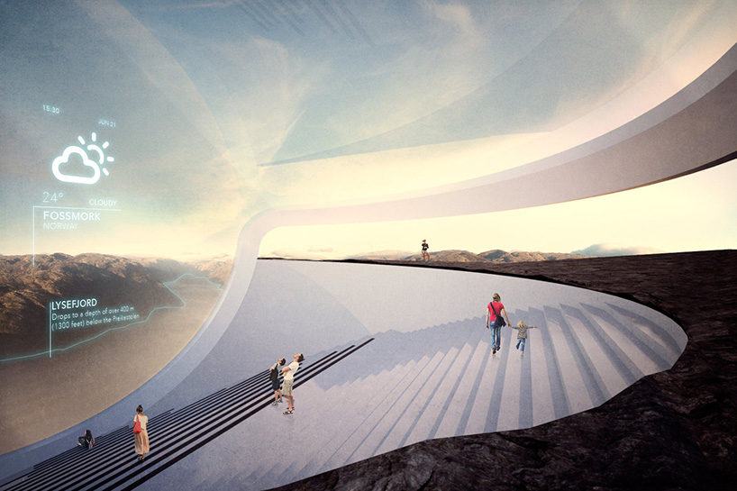 fly architecture's dali-esque eye of rock observation deck ...