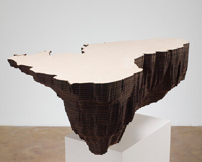 maya lin renders underwater topography as wooden seascape sculptures