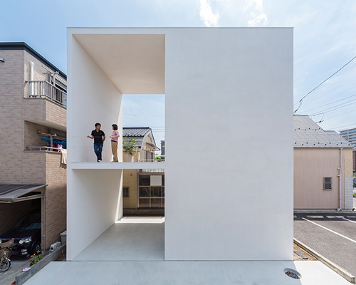 compact house in tokyo by takuro yamamoto includes a large outdoor terrace