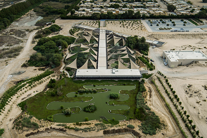 visitor center at wasit natural reserve by X-architects