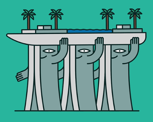 michael william lester animates architectural landmarks with quirky personalities