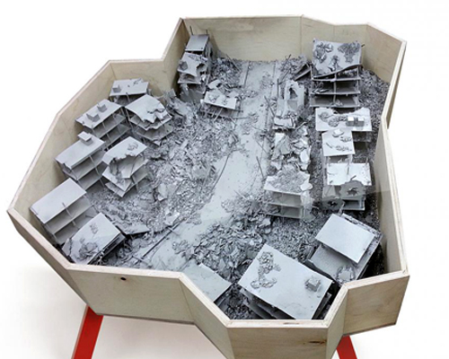 ezri tarazi designs table that pays tribute to the demolished city of aleppo