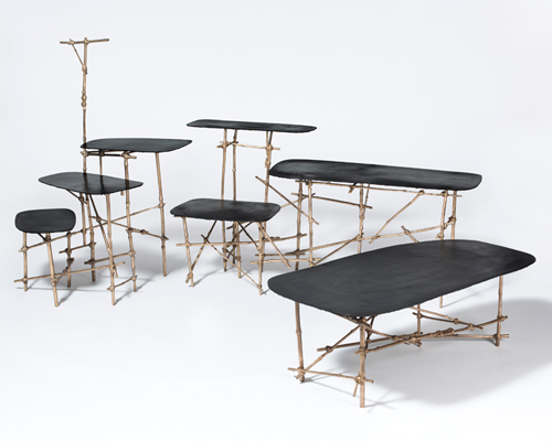 glithero extends ad-hoc bamboo framed les french furniture series for gallery fumi