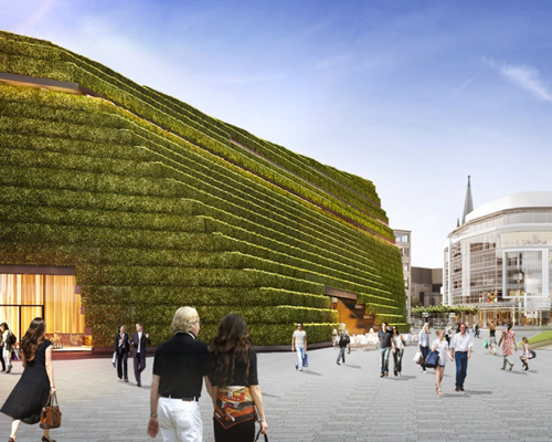 ingenhoven architects to reconfigure düsseldorf's city center with stepped green façades