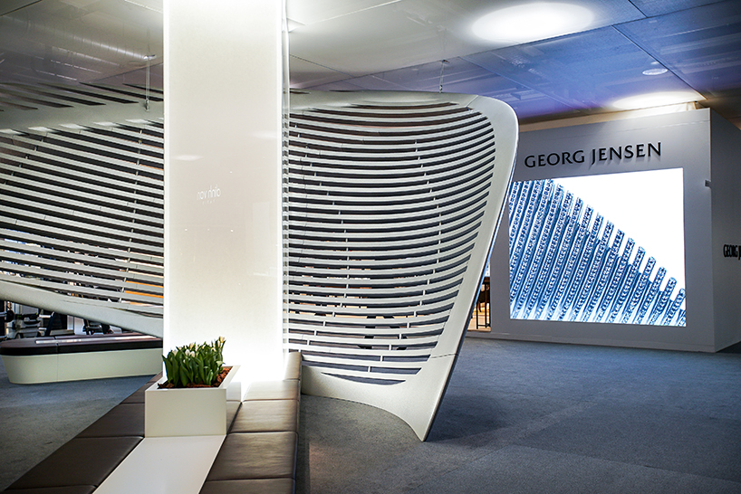 zaha hadid georg jensen baselworld installation jewellery designboom