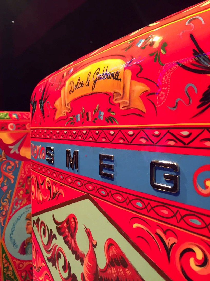 dolce gabbana smeg frigorifero d'arte milan design week 2016 designboom