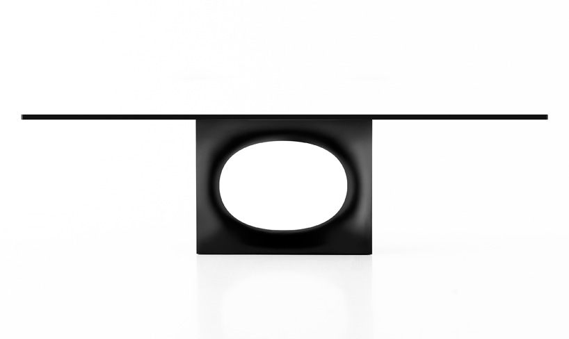 kensaku oshiro kristalia hole table designboom