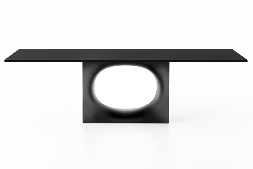kensaku oshiro kristalia hole table designboom