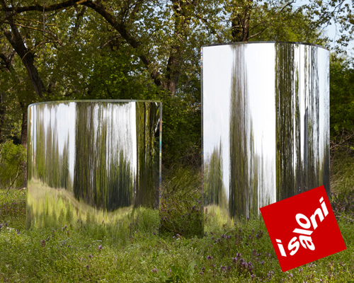 tokujin yoshioka's prism partition for glas italia transforms different settings into mirage reflections