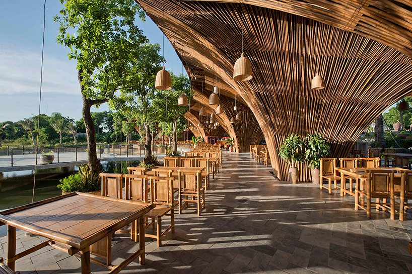 bamboo roc von restaurant by vo trong nghia architects