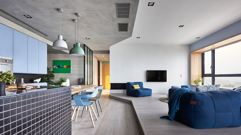 HAO-design-blue-and-glue-apartment-taiwan-designboom-02