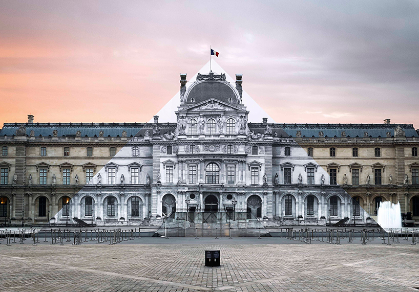 JR completes monumental anamorphic artwork on the louvre s 