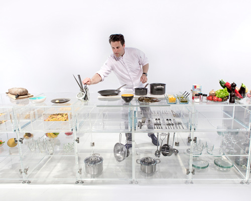 MVRDV's infinity kitchen at venice architecture biennale makes food production transparent