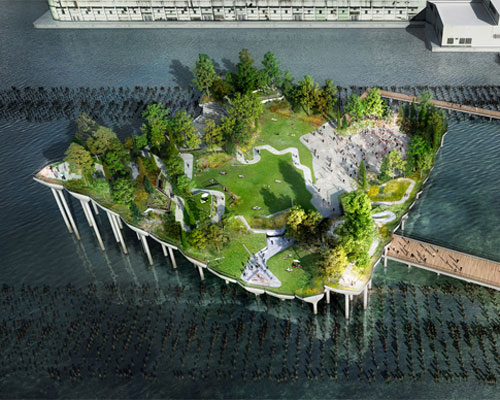 heatherwick studio's floating pier55 park in new york given the go-ahead