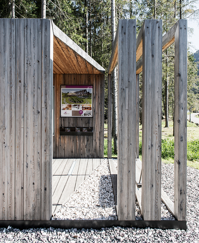 noa* builds swinging frames installation from wooden posts - 4
