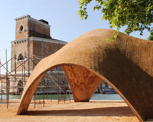 norman foster constructs droneport prototype at the venice architecture biennale
