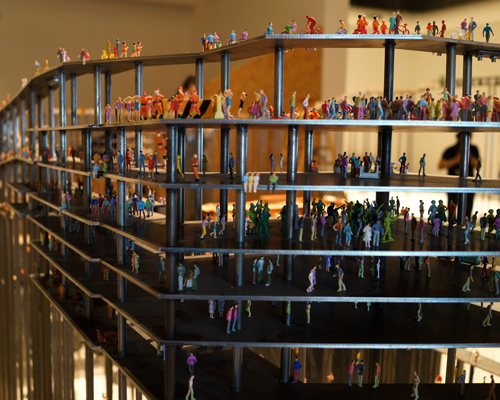 liu jiakun assembles model of vast chengdu development at the venice architecture biennale