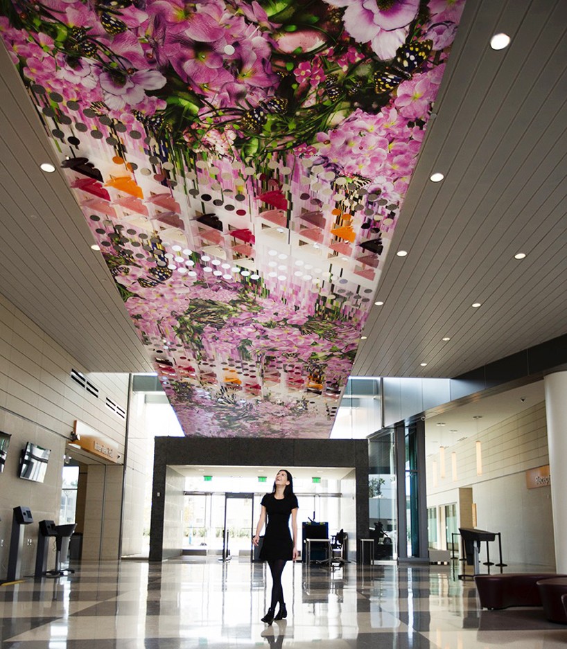 elena manferdini installation inverted landscapes los angeles designboom