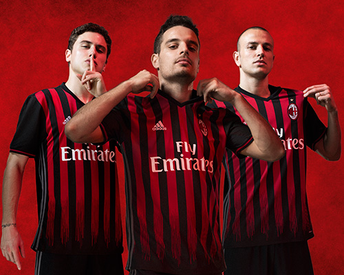 fabio novembre redesigns AC milan's jersey for adidas