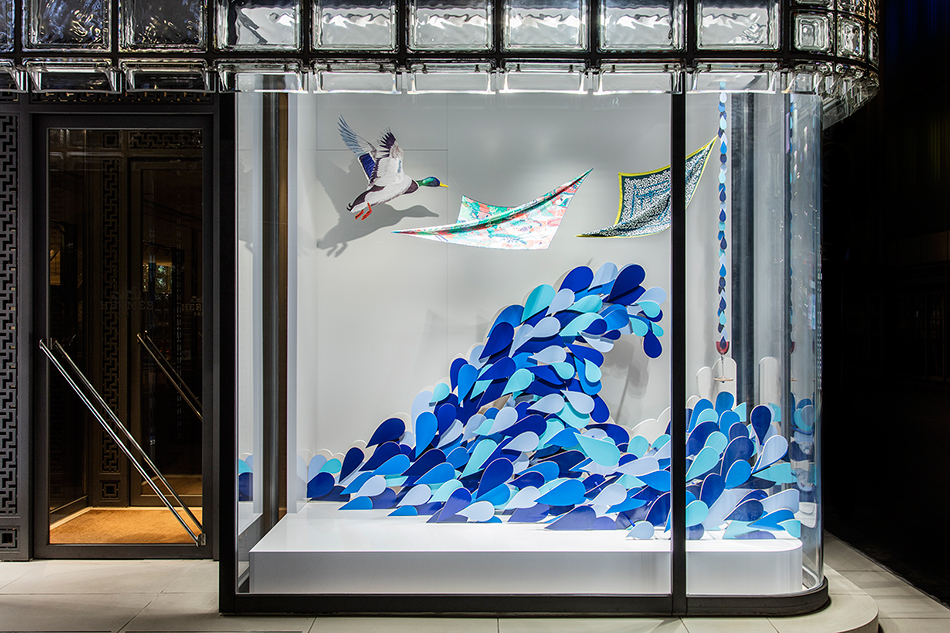 isabelle daëron window displays at Hermès ginza tokyo