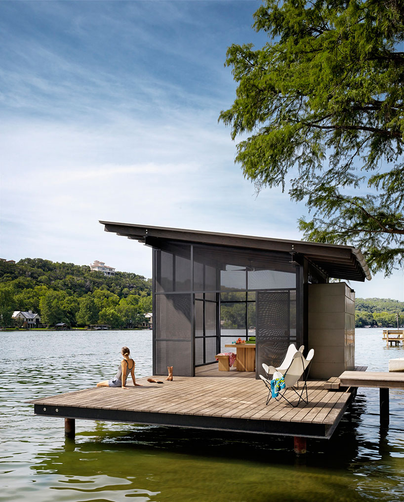 lake flato designs hog pen creek retreat in austin, texas