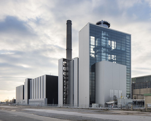 kadawittfeldarchitektur's lausward power plant in düsseldorf contains a structural facade