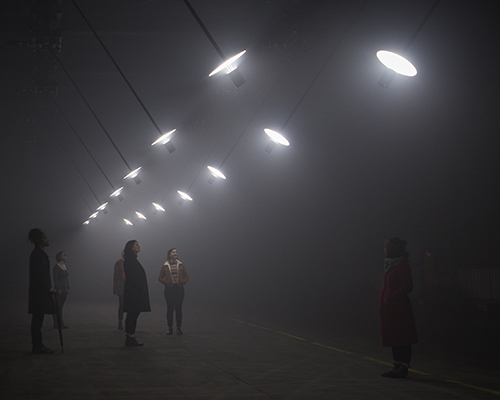 united visual artists' large-scale light installation plays with the perception of time