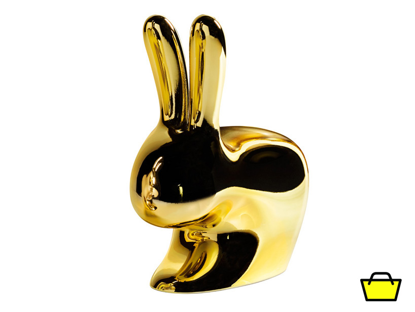 qeeboo stefano giovannoni rabbit chair gold designboom