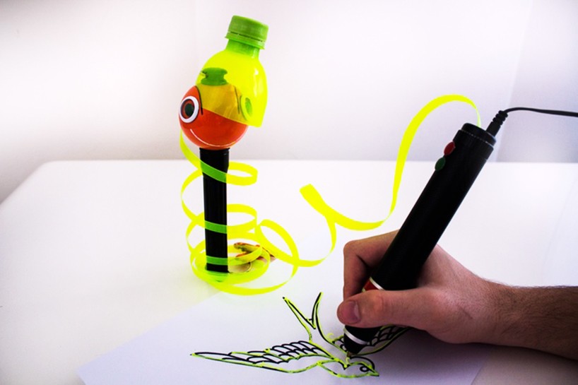 renegade' is the pen that recycles plastic bottles into 3D printed  sculptures