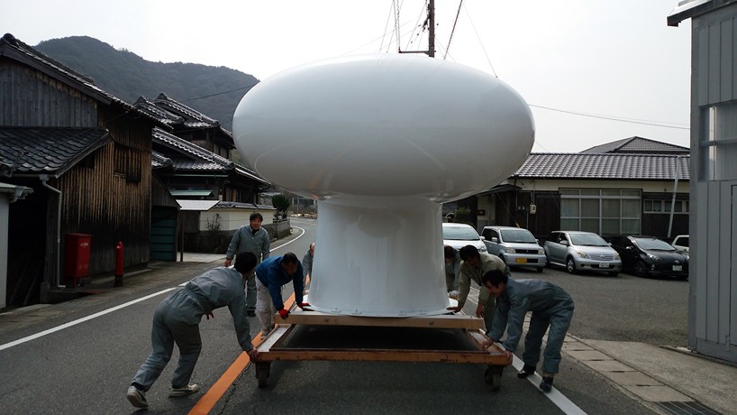 hisakazu shimizu bollard of love shodoshima japan setouchi triennial designboom